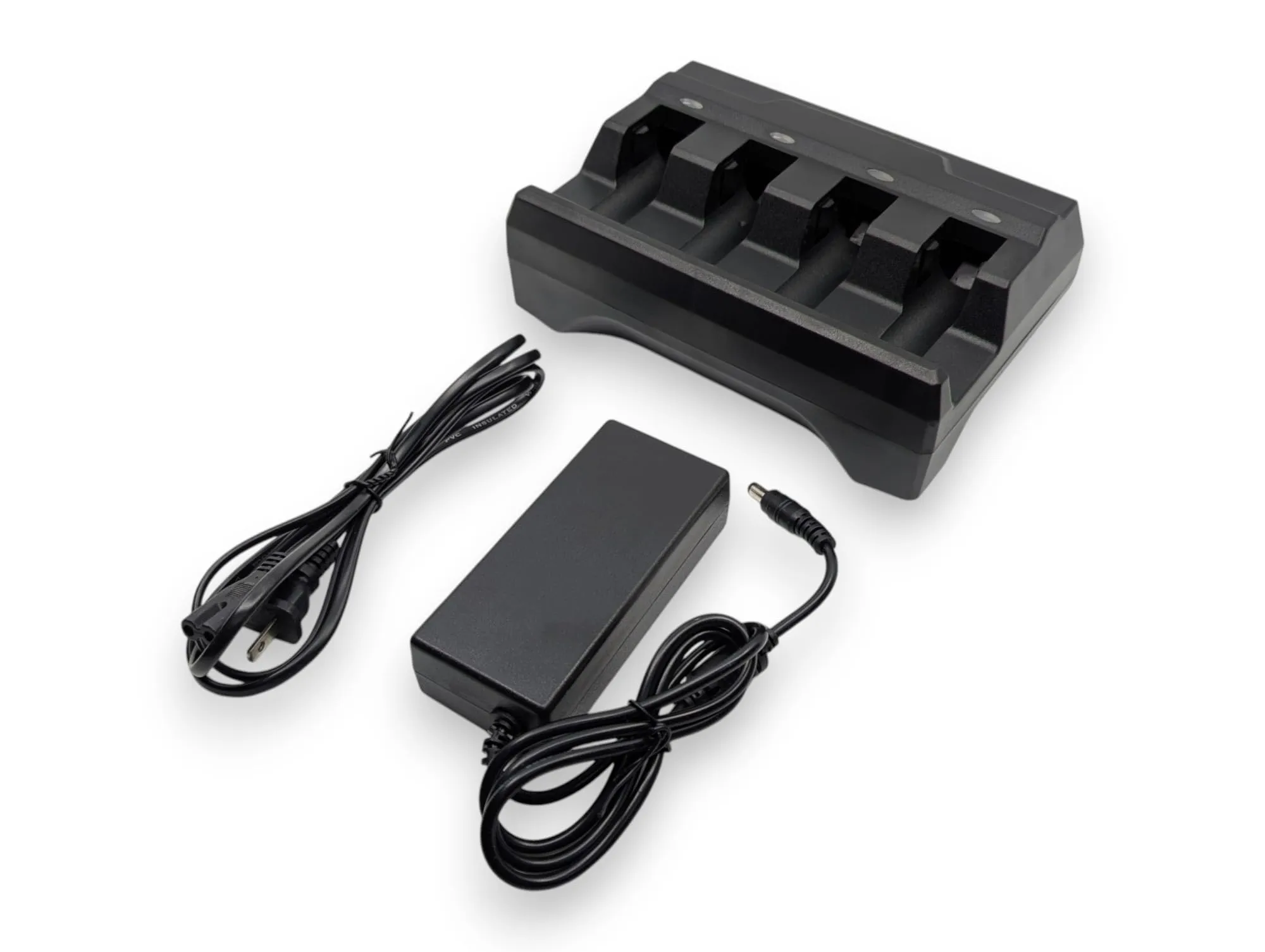 4-Port Charging Cradle for Zebra DS3678, LI3678 Wireless Barcode Scanner Batteries, Includes Power Supply | Alternative to SAC3600-4001CR