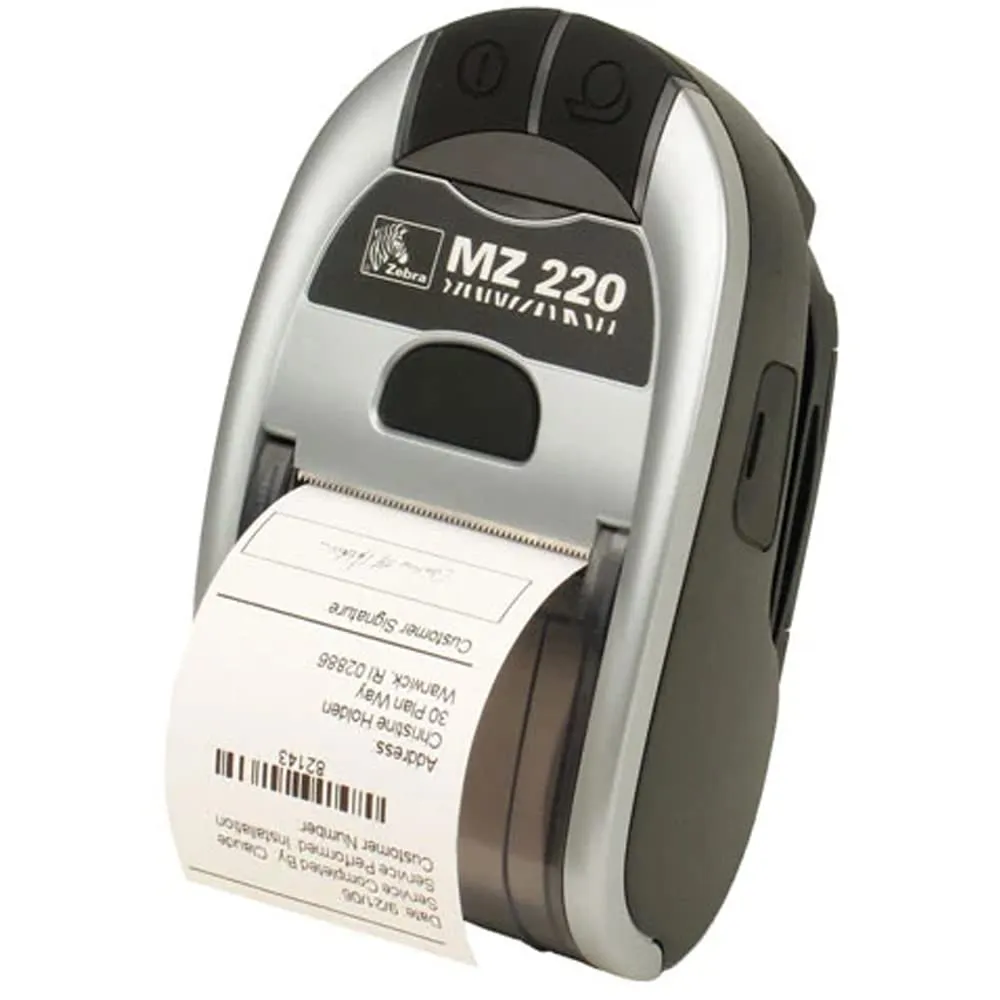 Zebra MZ 220 Mobile Receipt Printer (P/N M2F-0UB00010-00)